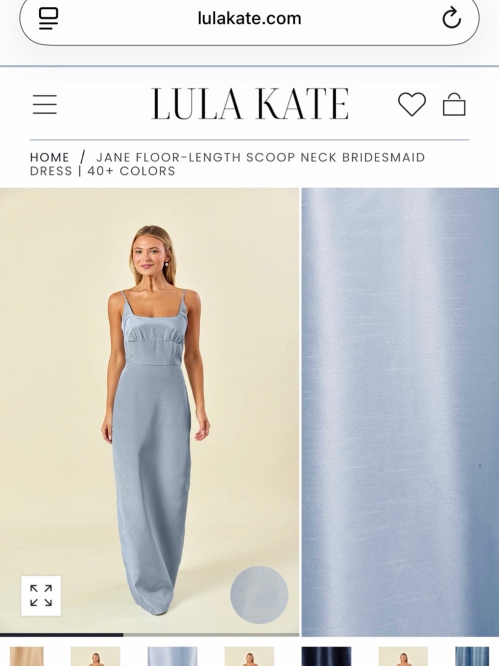 Lula Kate Floor-Length Scoop Neck Bridesmaid Dress